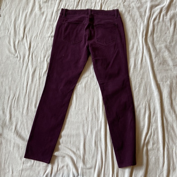 ANN TAYLOR Modern Jeans Pants Skinny Straight Purple Plum Denim Stretch - Picture 4 of 11